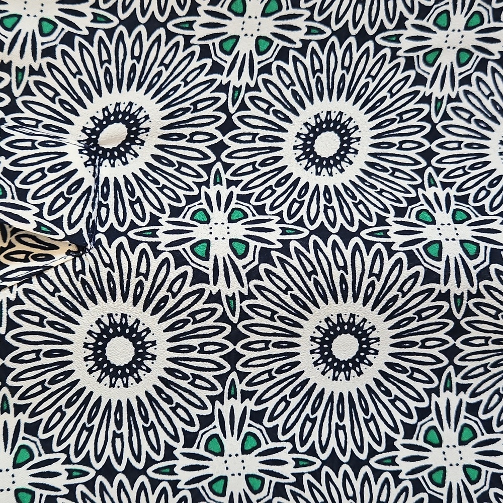 roz&ali top In a Large. Clors Are Blue And White With Green Accent. - Picture 3 of 3